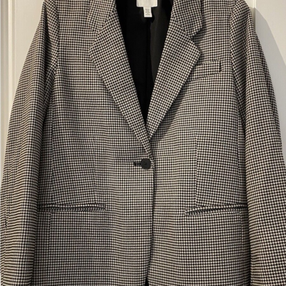 H&M Monochrome Houndstooth Jacket